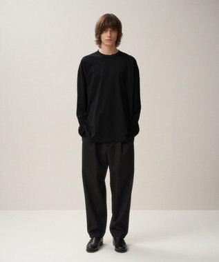 ATON SUVIN60/2 | オーバーサイズ L/S Tシャツ - UNISEX BLACK