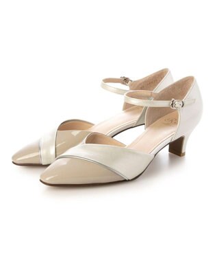 Riz raffinee セパレートパンプス アイボリーメタリック