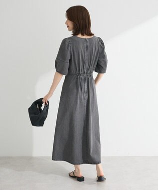 Green Parks ・ＥＬＥＮＣＡＲＥ　ＤＵＥ　デニム５分袖ワンピース Gray