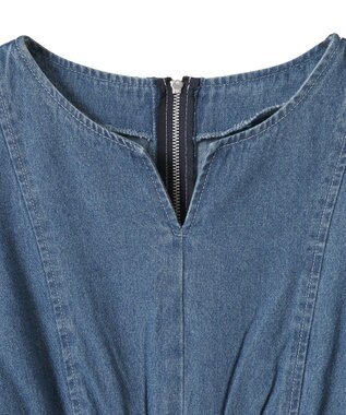 Green Parks ・ＥＬＥＮＣＡＲＥ　ＤＵＥ　デニム５分袖ワンピース Light Indigo
