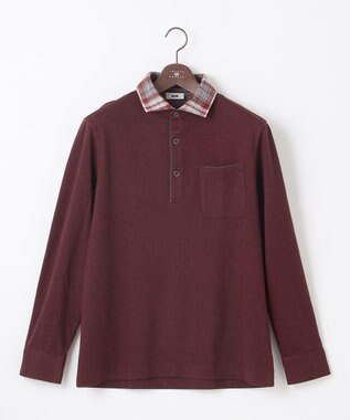 JOSEPH ABBOUD 【保温性/滑らかな肌触り/多機能ポロシャツ】 ウィンターダディー ポロシャツ ワイン系4