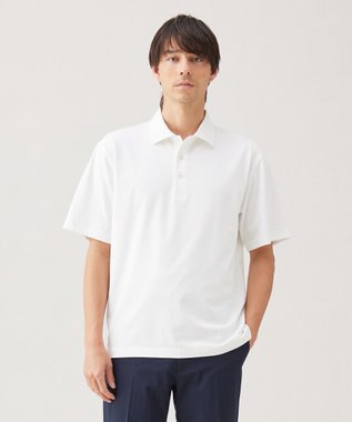UNFILO MENS 【メンズノンノWEB掲載】快適さらさら冷感POLO【男女兼用】 ホワイト