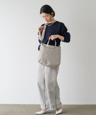 russet 《15か月連続！ブランド月間ランキング1位》コーデュラナイロン 2WAYトートバッグ(CE-1404-WEB) L.Greige