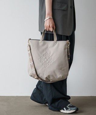 russet 《トートバッグ人気NO.1モデル》スリム2WAYトートバッグ <ナイロン>(CE-1404-WEB) L.Greige