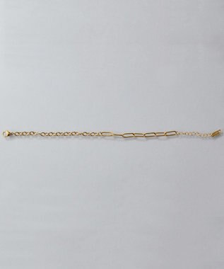 Phoebe 【金属アレルギー対応】チャンキーミックスチェーンブレスレット　ゴールド/サージカルステンレス ゴールド