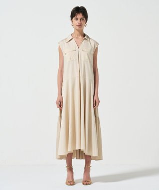 GRACE CONTINENTAL ティアードコンビシャツワンピース ベージュ