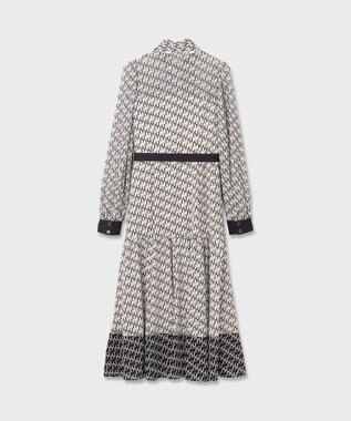 GRACE CONTINENTAL モノグラムプリントレイヤードワンピース ブラック