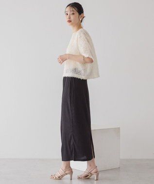 AMERICAN HOLIC アソートシャーリングタイトスカート Black