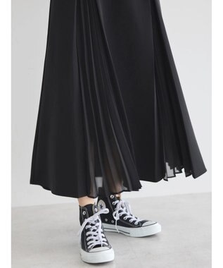 earth music&ecology プリーツジャンドレ Black