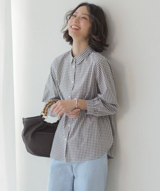 J.PRESS LADIES S 【WEB限定カラーあり】コンパクトエステネージュ シャーリング シャツ ブラウス
