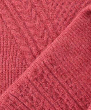 ANY SIS 【洗える】フロントケーブルポイントアンゴラブレンド ニット ベリーピンク
