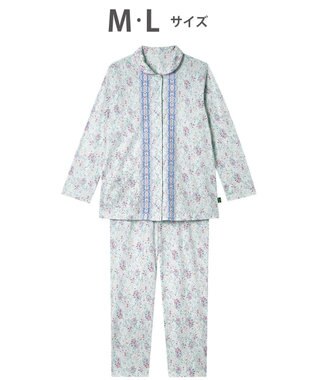 WACOAL パジャマ 長袖 長ズボン 綿100%(本体) 天竺素材 ミントン レディース NDX560 /ワコール