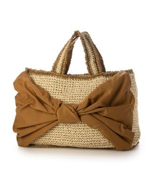 UNBILLION カカトゥ kakatoo / リボンスクエアクロッシェバッグ ブラウン