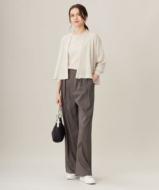 自由区 S 【アンサンブル対応・洗える】ハンディ カーディガン ショート丈 ベージュ