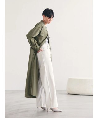 AMERICAN HOLIC ツイルＷポケットＡラインワンピース Khaki