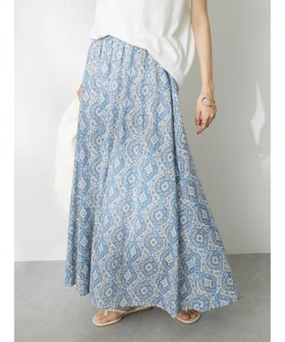 CRAFT STANDARD BOUTIQUE インド綿Ａラインスカート Blue