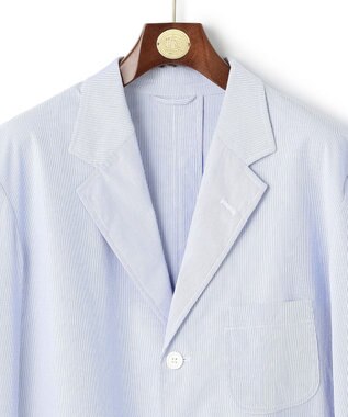 J.PRESS MEN 【J.PRES ORIGINALS】【UNISEX】Cordlane Seersucker 3B Sack Jacket サックスブルー系1