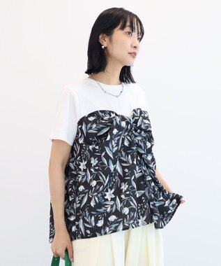 Green Parks スカーフドッキングプルオーバー Black