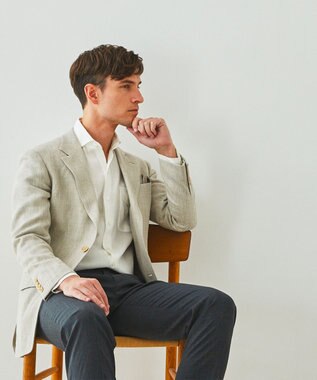 GOTAIRIKU 【DORMEUIL】ドーメル HEXAGON リネン ジャケット_ベージュ ベージュ系8