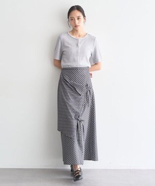 earth music&ecology チェーンリブラメカットソー Gray