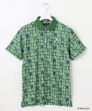 23区GOLF 【MEN】【吸水速乾/UVカット】ミッフィーロゴポロシャツ グリーン系5