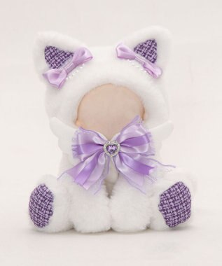 WEGO 【痛バ＆推し活グッズ】ぬいおすわりにゃんこ15cm ライトパープル