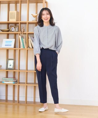 ANY 【UVカット・吸水速乾・抗菌防臭】バルーンスリーブブラウス ブルー系3