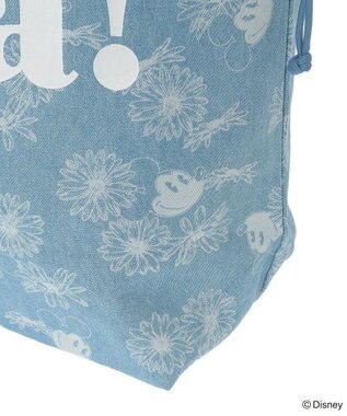 Green Parks ミッキー＆フレンズ／花柄デニムトートバッグ Light Indigo