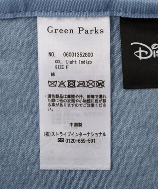 Green Parks ミッキー＆フレンズ／花柄デニムトートバッグ Light Indigo