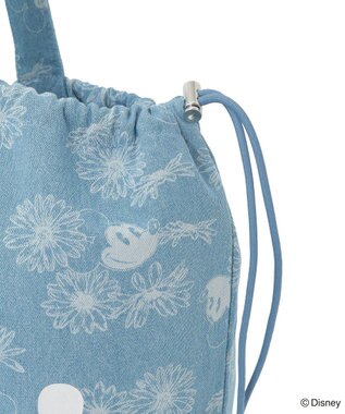 Green Parks ミッキー＆フレンズ／花柄デニムトートバッグ Light Indigo