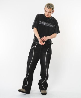 WEGO 【ユニセックス着用ITEM/MLサイズ展開】ブリーチヘンリーグラフィックT（SS） ブラックその他