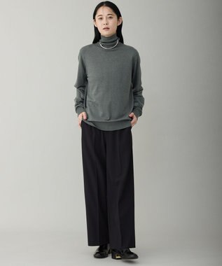 UNFILO MENS 【男女兼用】ソフトサーモ アンチピリングニット タートルネック チャコール