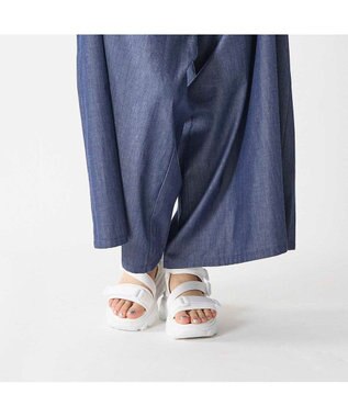 MODE ET JACOMO <noyau>トリプルベルクロ厚底スポーツサンダル ホワイト