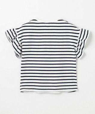 ANY KIDS ウサギ ボーダー Tシャツ ネイビー系