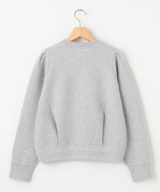 組曲 L スウェットライクニットブルゾン ライトグレー系