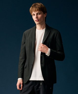 JOSEPH ABBOUD MOUNTAIN 【フードが外せる】メランジハイパワー2wayストレッチ ジャケット カーキ系