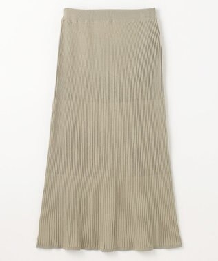 ANY L フェザーカーディガン×ニットスカートセットアップ オリーブ