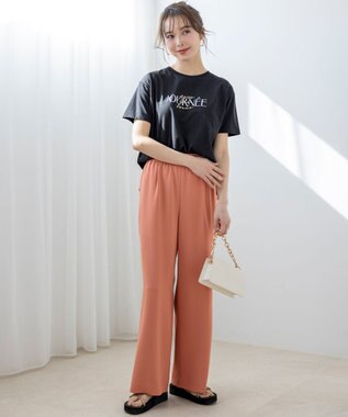 ANY SIS 【洗える】アソートロゴ Tシャツ ロゴブラック