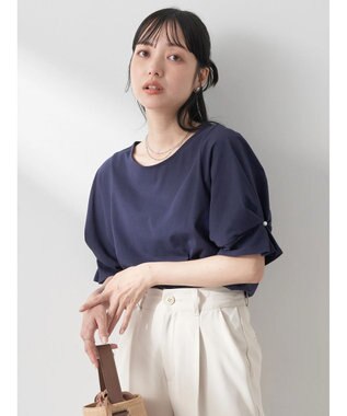 earth music&ecology タックスリーブプルオーバー Navy