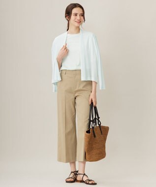 自由区 S 【アンサンブル対応・洗える】ハンディ カーディガン ショート丈 サックス