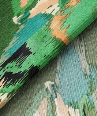 J.PRESS YORK STREET 【WOMEN】プリントリラックスワイドパンツ グリーン系5