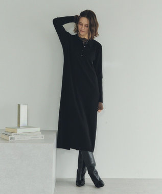 YECCA VECCA 襟付きニットワンピース