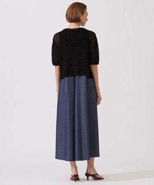 ICB L ルレックスペーパーテープ カーディガン ブラック系