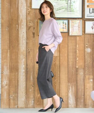 ANY SIS S 【CICA加工】ケーブルリブ ニット ラベンダー