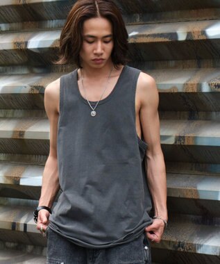 WEGO ダメージタンクトップ スミクロ