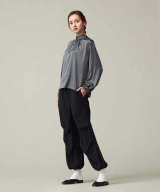 J.PRESS YORK STREET 【WOMEN】ボウタイブラウス グレー系