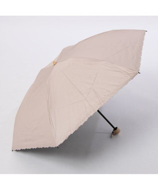 UNBILLION カシュネ cachenez /【晴雨兼用　日傘　UVカット率・遮光率100％生地使用 】PU超軽量プチフラワー刺繍カーボンミニ折りたたみ傘