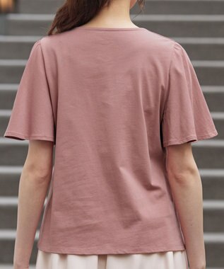 Tiaclasse 【おのののかさん着用】「サマケア」キーネックフレアスリーブトップス ピンク