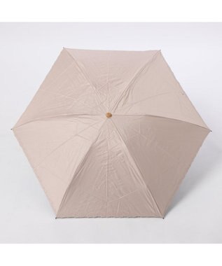 UNBILLION カシュネ cachenez /【晴雨兼用　日傘　UVカット率・遮光率100％生地使用 】PU超軽量プチフラワー刺繍カーボンミニ折りたたみ傘 ピンク