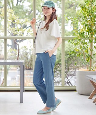 Tiaclasse 【おのののかさん着用】「サマケア」キーネックフレアスリーブトップス オフ